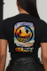 Black Casual Daily Print Patchwork O Neck T-Shirts