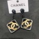 Black Gold Street Simplicity Letter Patchwork Earrings