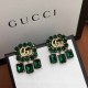 Green Street Simplicity Letter Patchwork Rhinestone Earrings