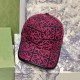Deep Red Street Geometric Patchwork Hat