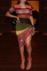 Brown Casual Print Hollowed Out Asymmetrical O Neck Short Sleeve Dress