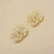 Gold Simplicity Letter Patchwork Earrings