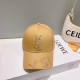 Khaki Street Simplicity Letter Embroidered Hat