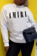 White Casual Daily Print Letter O Neck Tops