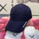 Navy Blue Street Simplicity Letter Embroidered Hat