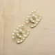 White Simplicity Letter Patchwork Earrings