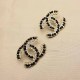 Black Simplicity Letter Patchwork Earrings
