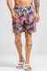 Red Casual Vacation Print Patchwork Board Shorts