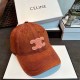 Brick Red Street Simplicity Geometric Embroidered Hat