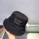 Black Street Simplicity Letter Embroidered Patchwork Hat