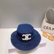 Dark Blue Street Simplicity Geometric Embroidered Hat