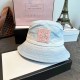 Baby Blue Street Simplicity Geometric Patchwork Letter Hat