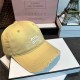 Lemon Yellow Street Simplicity Letter Patchwork Hat
