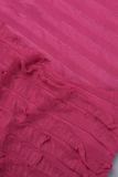 Rose Red Sexy Casual Solid Bandage Backless Halter Long Dress Dresses