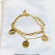 Gold Simplicity Letter Chains Bracelets