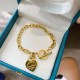 Gold Simplicity Letter Chains Bracelets