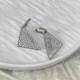 Silver Simplicity Letter Rhinestone Earrings