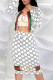 White Casual Print Letter Long Sleeve Three Pieces