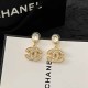 Gold Simplicity Letter Rhinestone Earrings