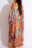 Pink Casual Print Patchwork Cardigan Collar Long Sleeve Two Pieces