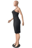 Red Sexy Casual Solid Backless Spaghetti Strap Sleeveless Dress Dresses