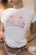 White Daily Party Print Patchwork O Neck T-Shirts