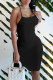 Black Sexy Casual Solid Backless Spaghetti Strap Sleeveless Dress Dresses