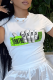 White Street Vintage Print Patchwork O Neck T-Shirts