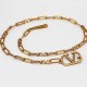 Antique Brass Street Simplicity Letter Patchwork Chains Waist Chain