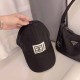 Black Street Simplicity Letter Patchwork Hat