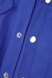 Black Casual Solid Patchwork Turndown Collar Long Sleeve Regular Denim Romper