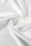 White Sexy Solid Backless Cross Straps Spaghetti Strap Sleeveless Dress Dresses