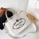White Simplicity Letter Patchwork Bags(Without Box)
