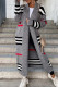 Grey Casual Striped Patchwork Cardigan Collar Outerwear