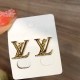 Gold Simplicity Letter Patchwork Earrings
