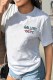 White Street Print Letter O Neck T-Shirts