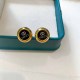 Gold Simplicity Letter Patchwork Earrings