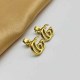 Gold Simplicity Letter Patchwork Earrings