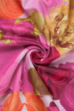 Pink Sexy Print Bandage Backless Spaghetti Strap Sleeveless Dress Dresses