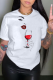 White Street Vintage Print Patchwork O Neck T-Shirts