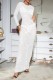 White Sexy Patchwork Hot Drilling See-through O Neck Long Sleeve Dresses