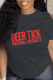 Dark Gray Daily Vintage Print Patchwork Letter O Neck T-Shirts