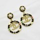 Black Simplicity Letter Patchwork Earrings