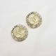 Gold Simplicity Letter Rhinestone Earrings