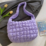 Light Blue Casual Daily Solid Patchwork Zipper Bags