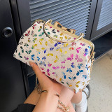 Pink Casual Butterfly Print Patchwork Chains Bags
