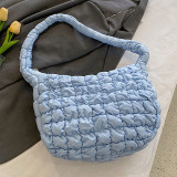 White Casual Daily Solid Patchwork Zipper Bags