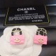 Pink Simplicity Letter Patchwork Earrings
