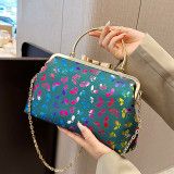 Pink Casual Butterfly Print Patchwork Chains Bags