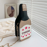 Silver Casual Print Patchwork Chains Bags